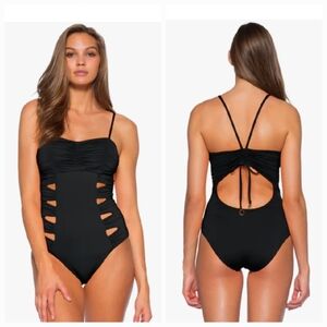 Soluna Swim Clear Skies One Piece Swimsuit Black Large